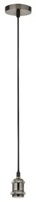 Searchlight 7461SS - Lustră suspendată pe cablu SUSPENSION, 1xE27/60W/230V, argintie