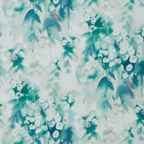 Tapet Cascade, Clover Green Luxury Floral, 1838 Wallcoverings, 5.3mp / rola