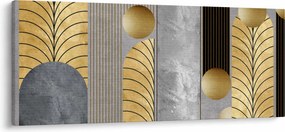 Tablou - Decorațiuni de aur (120x50 cm)
