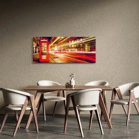Tablou - căsuța telefonică roșie (120x50 cm)