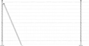 vidaXL Gard cu Stâlp Argintiu 1,2 x 10 m Oțel