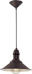Brilagi - Pendul cu cablu FORGE 1xE27/60W/230V Ø 22 cm maro