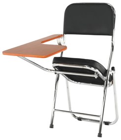 Scaun conferinţă cu măsuţă, negru/natural, TEKER