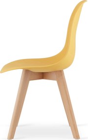 OFERTA Scaun muștar KITO cu picioare din fag Calitatea II