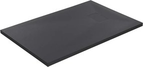 Cadita compozit pentru dus Inter Ceramic dreptunghiulara 160x80 cm finisaj piatra mata-gri inchis