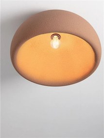 Lustra aplicata tavan cu textura granulata Davo 50cm, rosu caramiziu