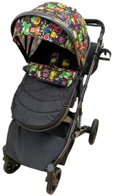 Carucior 2 in 1 pentru copii, cu maner reversibil si suspensii, 0-36 luni - CPC-31-multicolor