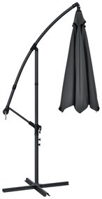 Juskys Umbrelă de soare Brazilia 3,5 m - gri închis
