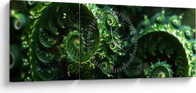Tablou - Spirale (cu ceas) (90x30 cm)