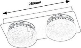 Rabalux 5662 - Plafonieră LED HILARY 2xLED/5W/230V