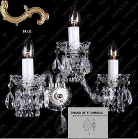Aplica 3 brate cristal Bohemia N21 007/03/1