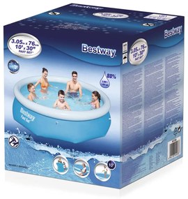 Bestway piscină gonflabilă fast set, 305 x 76 cm, rotundă, 57266