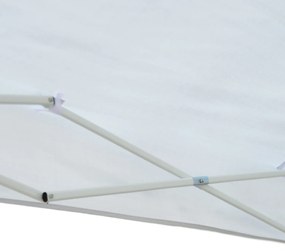 Outsunny Foisor Pliabil din Otel cu Plase de Tantari, Alb, 3x6m | Aosom Ro