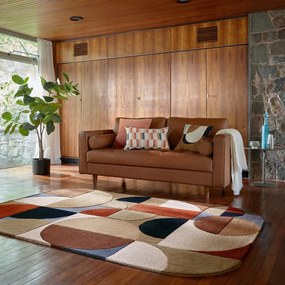 Covor în nuanțe teracotă, țesut manual din lână 160x230 cm Mia Arch – Flair Rugs