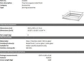 Tava design LUX Cora Square, nickel 111643 HZ