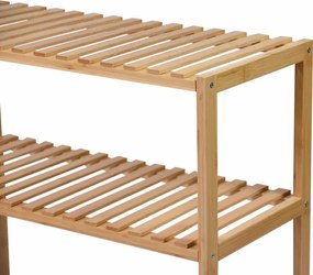 Raft din bambus, 3 polițe, 60 x 26 x 66 cm
