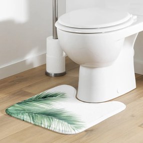 Covoraș de baie alb-verde pentru WC 45x45 cm Havane – douceur d'intérieur