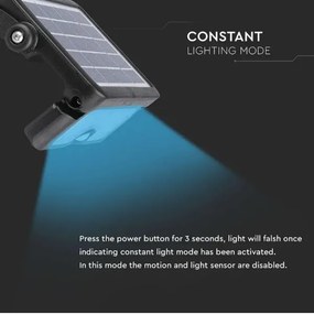 Proiector solar LED cu senzor LED/5W/3,7V IP65 4000K 3000 mAh