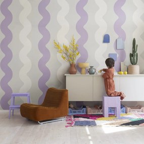 Fototapet, Wobbly, Lilac, Rebel Walls