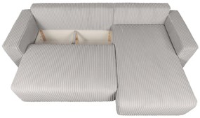 Coltar extensibil Verona Gri Reyat, 290x170x80 cm cu lada de depozitare