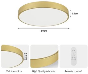 Immax NEO 07293L - Plafonieră LED+CCT dimmabilă SEMPLICI 60W/230V, Ø 60 cm, cu telecomandă