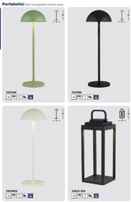 Lampa portabila pentru exterior cu iluminat LED pe baterii Portabello negru