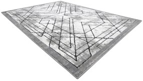 Covor modern COZY Tico, geometric - structural două niveluri de lână gri