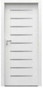 Usa Interior din MDF Porta CONCEPT Model A.9 (Culoare: Alb, Toc: Reglabil 10 cm, Maner: Patrat argintiu crom, Dimensiune: 80 cm)