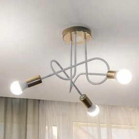 Lustră aplicată OXFORD 3xE27/15W/230V aurie/albă