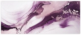 Tablou - Artă fluidă violet (120x50 cm)