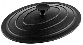 Cratita din fonta cu capac Muhler Tika MR-4133CI, 41x25x11cm, 5.1 L, Inductie, Negru