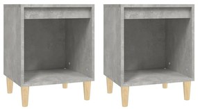 vidaXL Noptiere, 2 buc., gri beton, 40x35x50 cm