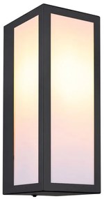 Aplica pentru exterior design modern IP44 Gundula negru, policarbonat