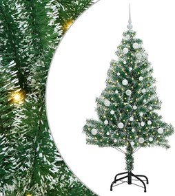 vidaXL Pom de Crăciun artificial cu zăpadă imitată și lumină LED