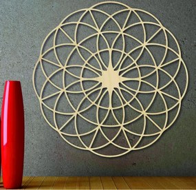 SENTOP | Mandala magică din lemn pe perete - Cercuri I diametru FI 50, 60, 70, 80, 90 cm