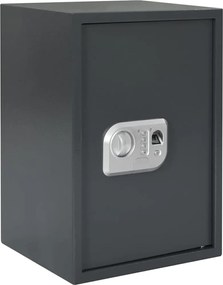 vidaXL Seif digital cu blocare Gri închis 35 x 31 x 50 cm Oțel
