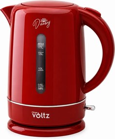 Cana electrica Oliver Voltz Daisy OV51230W, 2200W, 1.7 L, Oprire automata, Rosu