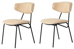 Set de scaune de sufragerie Nancy Beige and Black,2 buc.