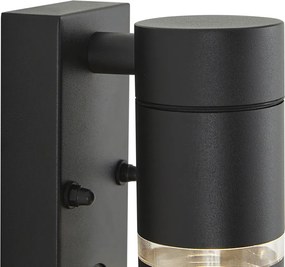 Lampă modernă de perete pentru exterior neagră IP44 cu senzor de mișcare - Ensam