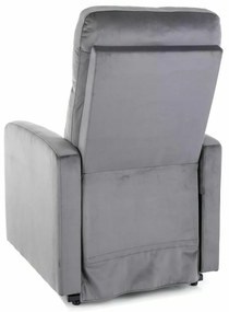 Fotoliu Otus II velvet gri Blu14 H100 cm
