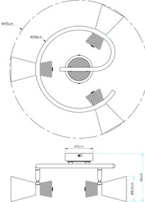 Spot Globo 54807-3 AERON 3xE14/25W/230V