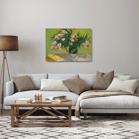 Tablou pe sticlă - Vincent van Gogh, Oleanders, reproducere (70x50 cm)