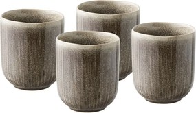 Cești grej 4 buc. din gresie ceramică 360 ml Viola – House Nordic