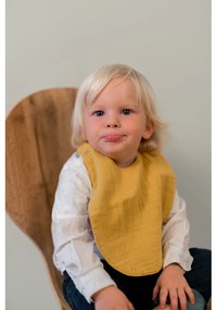 Bavețică din muselină Kindsgut Oslo, galben muștar