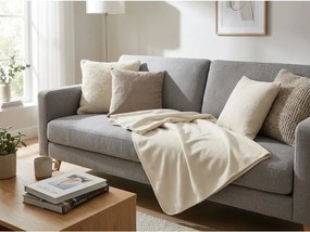 Patura fleece FLEORA, crem deschisă Dimensiune: 200 x 220 cm
