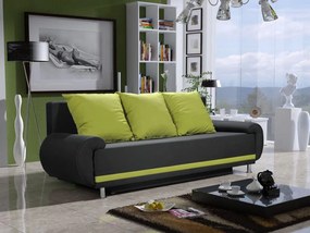 Canapea trei locuri Almonis (negru + verde). 616161