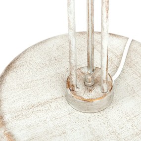 Lampadar design rustic cu 3 brate Vela, ivory