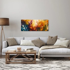 Tablou - pictură abstractă de flori (120x50 cm)