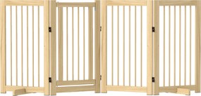 PawHut Poartă pentru câini, independentă, pliabilă, ușă &amp; picioare de susținere, cadru din lemn, 220x36x91cm | Aosom Romania