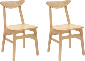 vidaXL Scaune de dining 2 pcs natural 42 x 47.5 x 81 cm